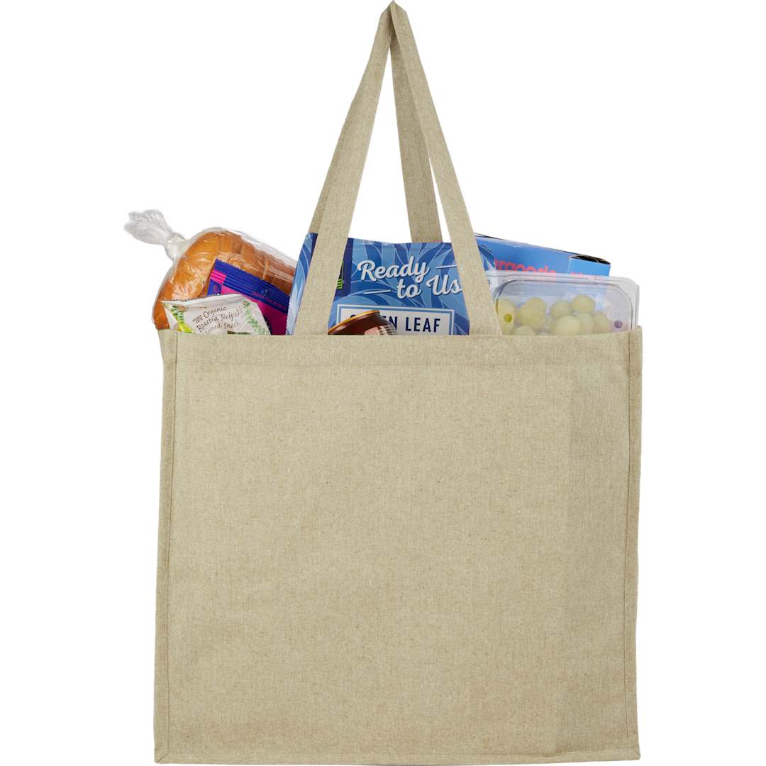 4oz Recycled Cotton Shopper Tote with Laminated - SM-5452 Natural