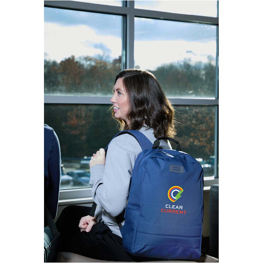 Bullet Ripple Recycled 15" Computer Backpack - SM-8219 Blue