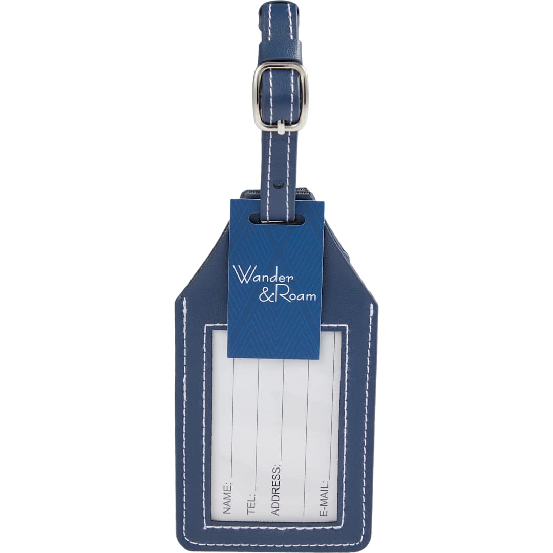 Wander & Roam Wander &amp; Roam Luggage Tag w/ Air Tag Holder - 1126-06 Blue