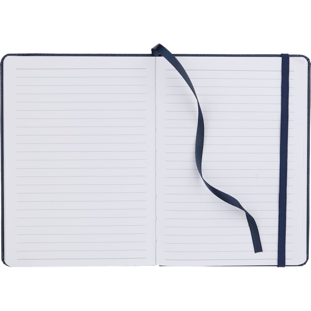 5” x 7” FSC® Recycled Pebble Hard Bound Journal - 2900-59 Blue