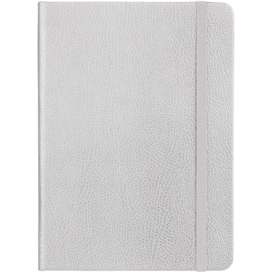 5” x 7” FSC® Recycled Pebble Hard Bound Journal - 2900-59 Silver