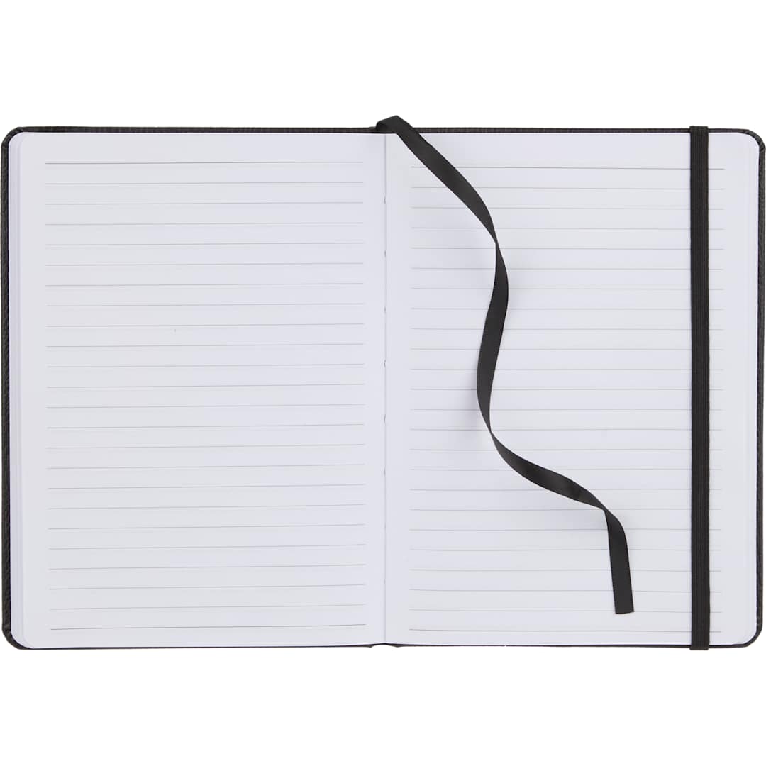 5” x 7” FSC® Recycled Pebble Hard Bound Journal - 2900-59 Black