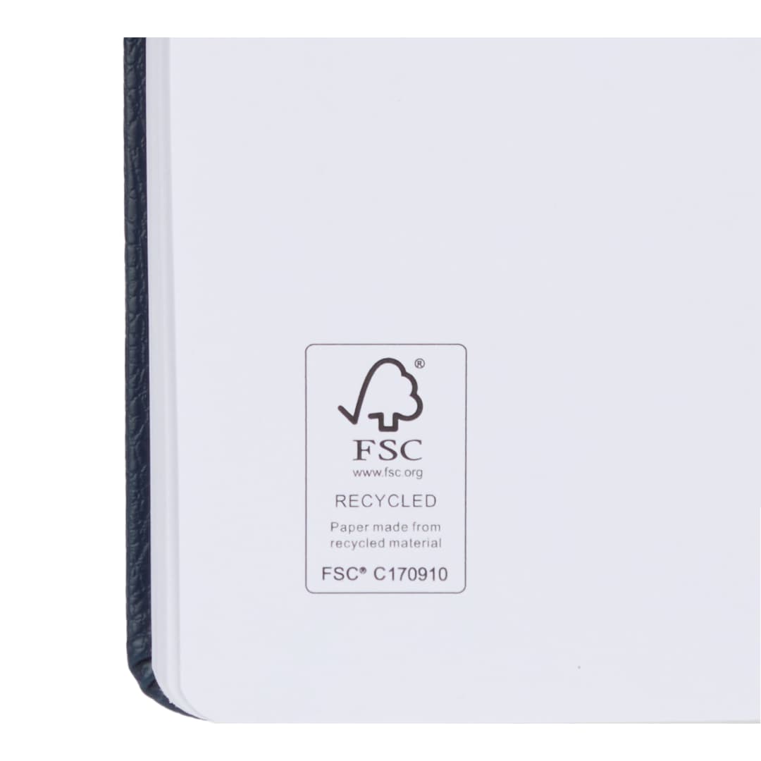 5” x 7” FSC® Recycled Pebble Hard Bound Journal - 2900-59 Blue