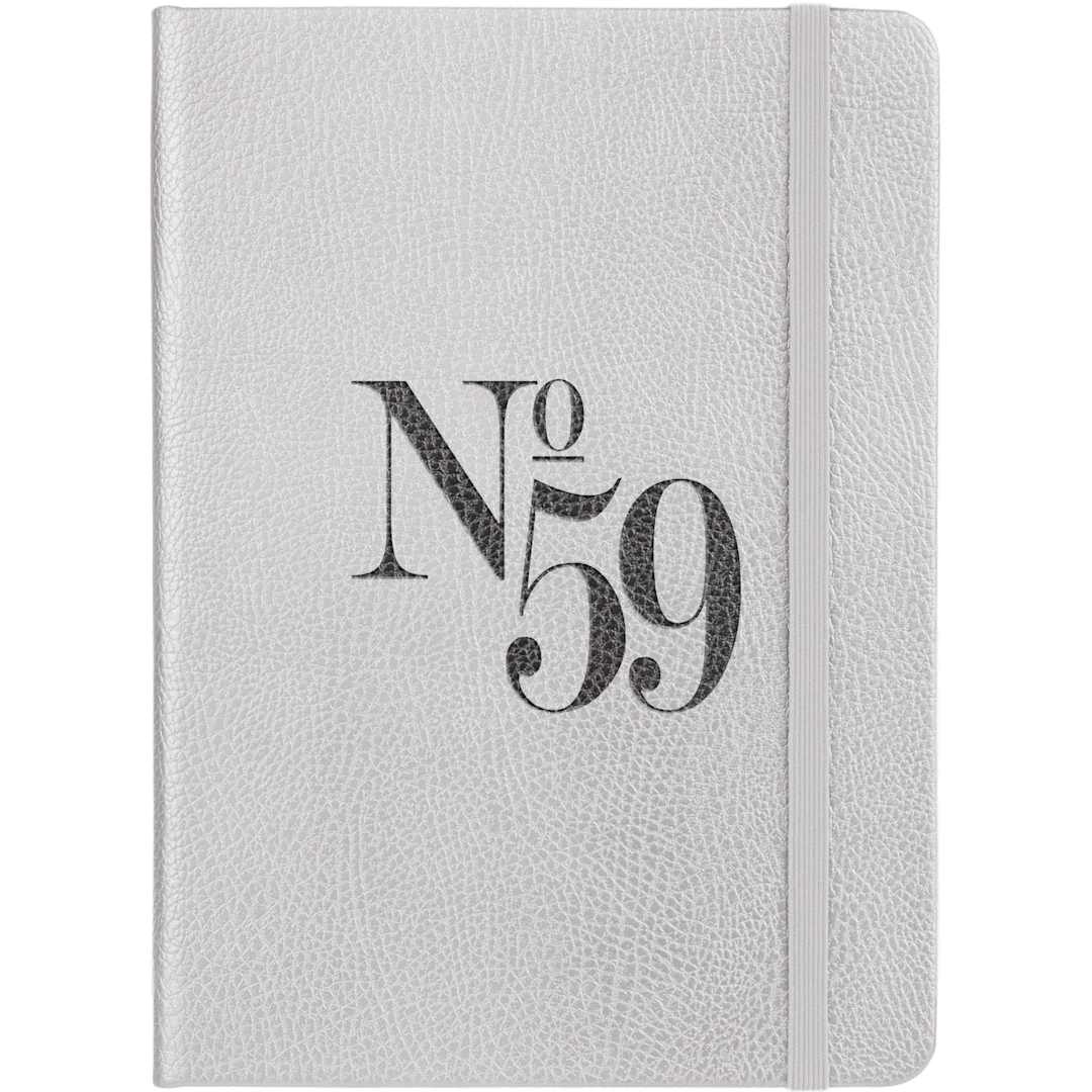 5” x 7” FSC® Recycled Pebble Hard Bound Journal - 2900-59 Silver