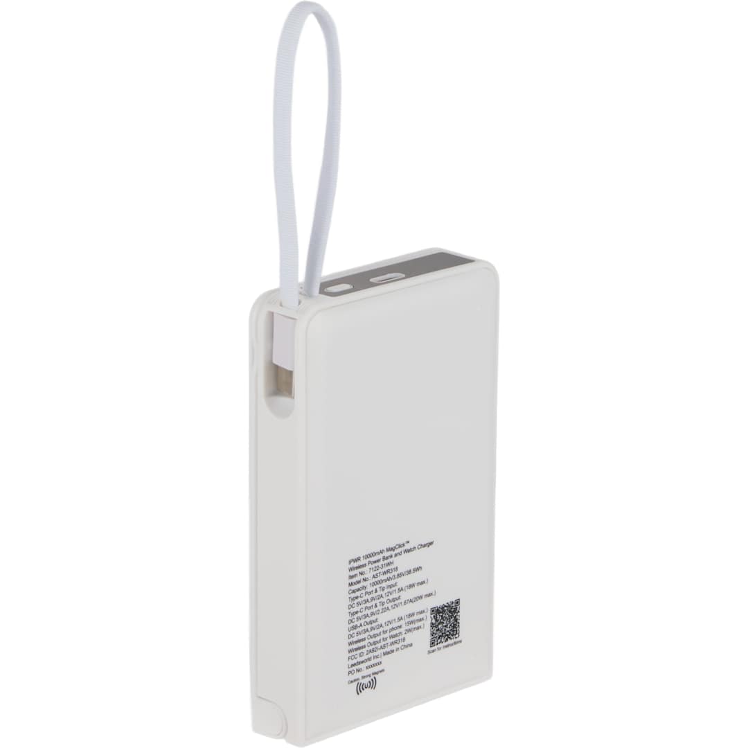 IPWR 10000 MagClick™ Powerbank and iWatch Charger - 7122-31 White