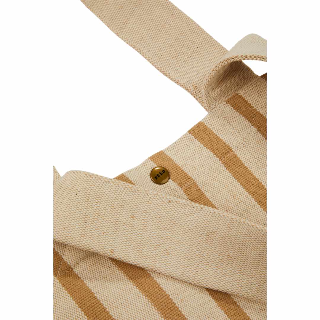 Feed FEED Cotton and Jute Striped Tote - 7901-47 Natural