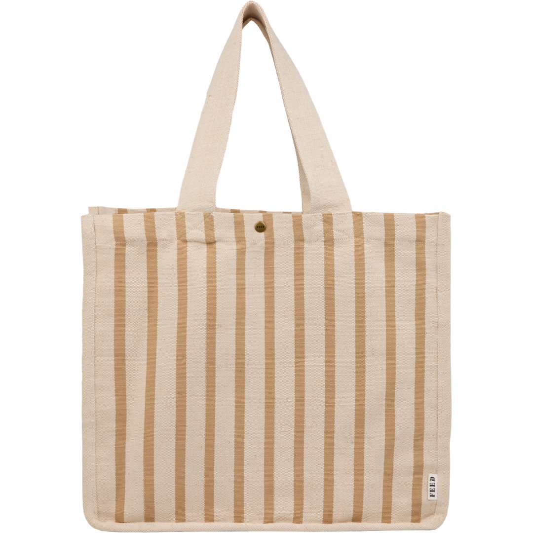 Feed FEED Cotton and Jute Striped Tote - 7901-47 Natural
