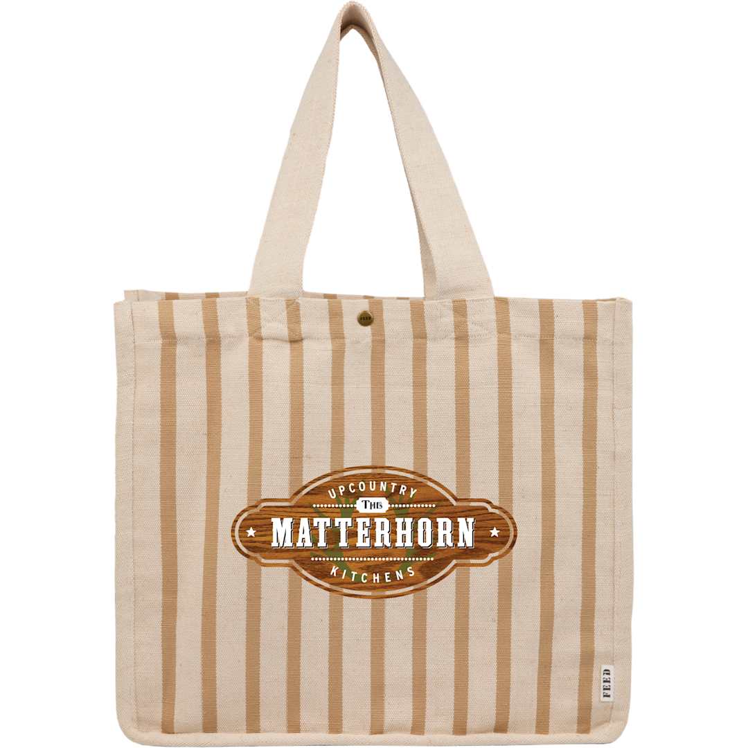 Feed FEED Cotton and Jute Striped Tote - 7901-47 Natural