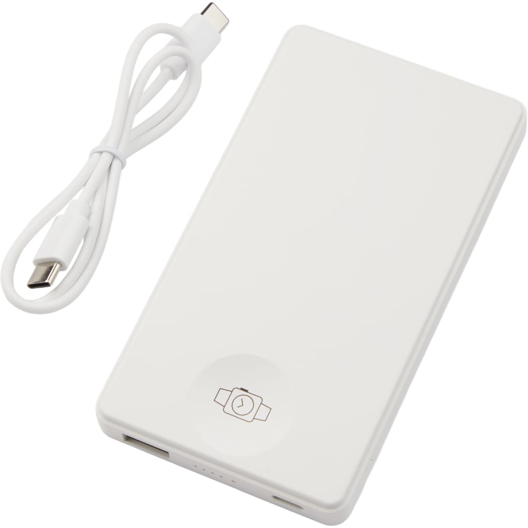 4000mAh MagClick™ PowerBank with iWatch Charger - SM-2854 White