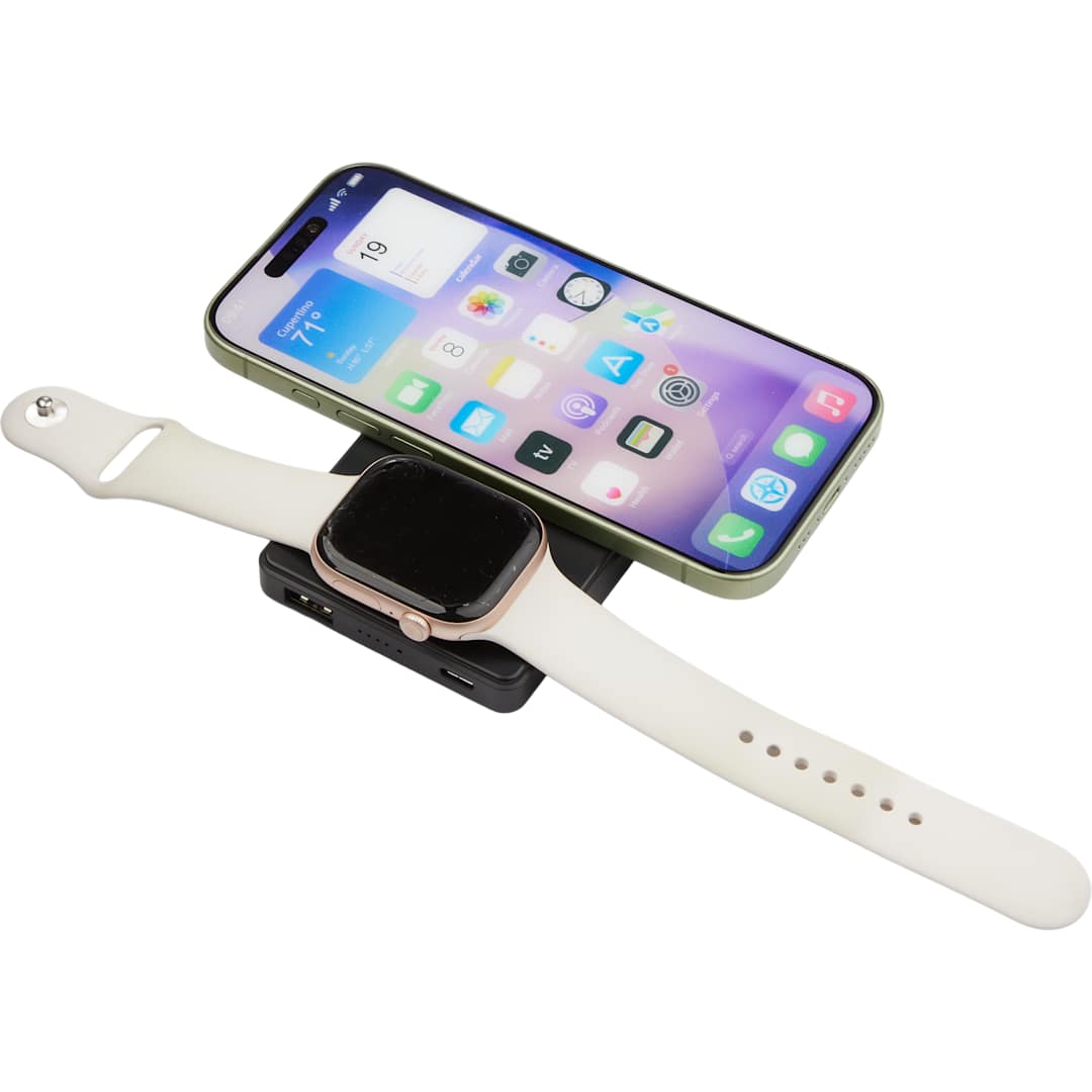 Bullet 4000mAh MagClick™ PowerBank with iWatch Charger - SM-2854 Black