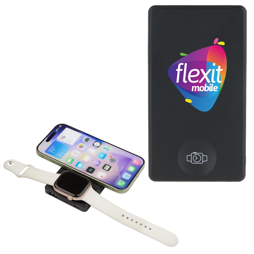 Bullet 4000mAh MagClick™ PowerBank with iWatch Charger - SM-2854 Black