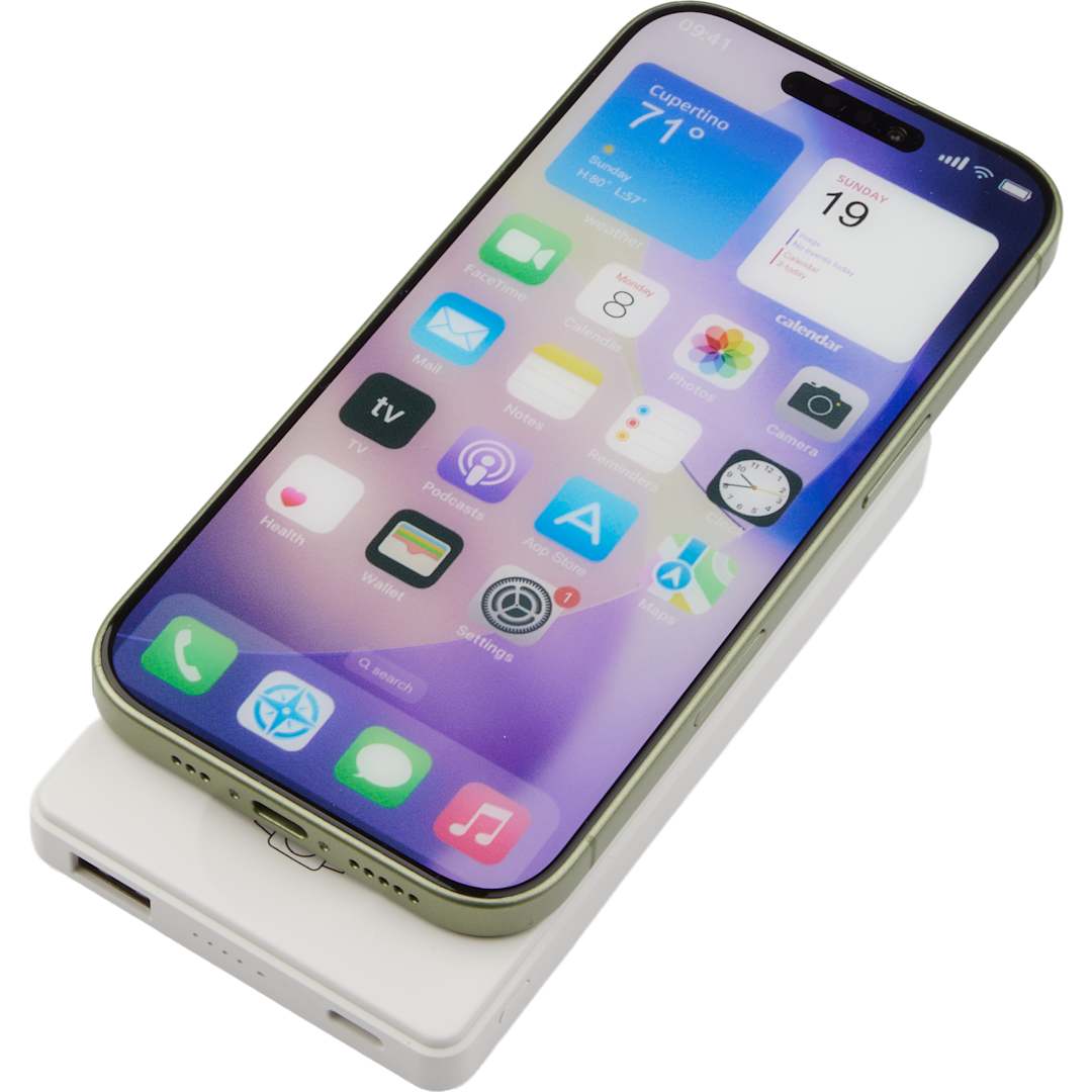 Bullet 4000mAh MagClick™ PowerBank with iWatch Charger - SM-2854 White