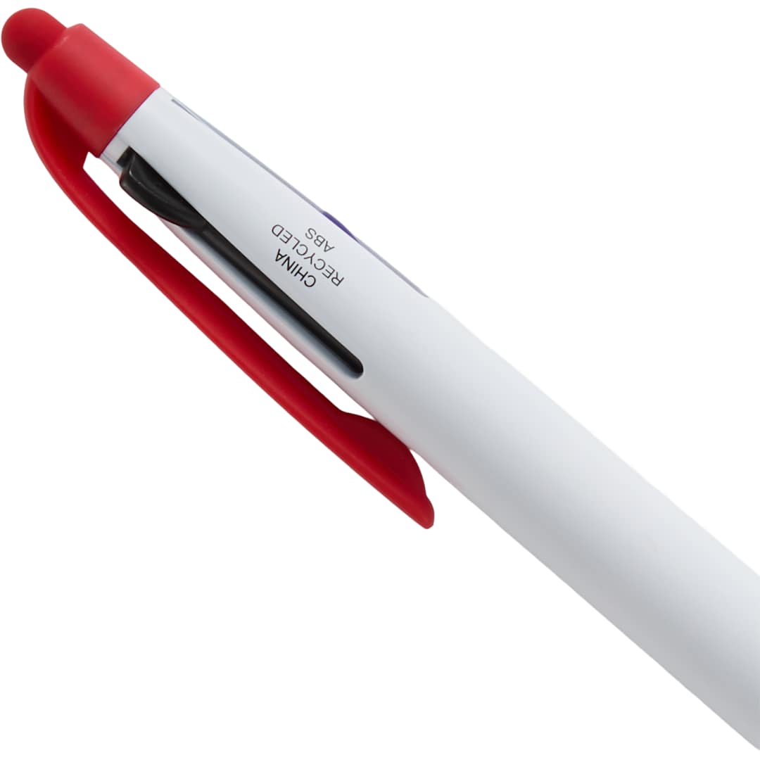 Tri-Color Ink Recycled Stylus Pen - SM-5324 Red