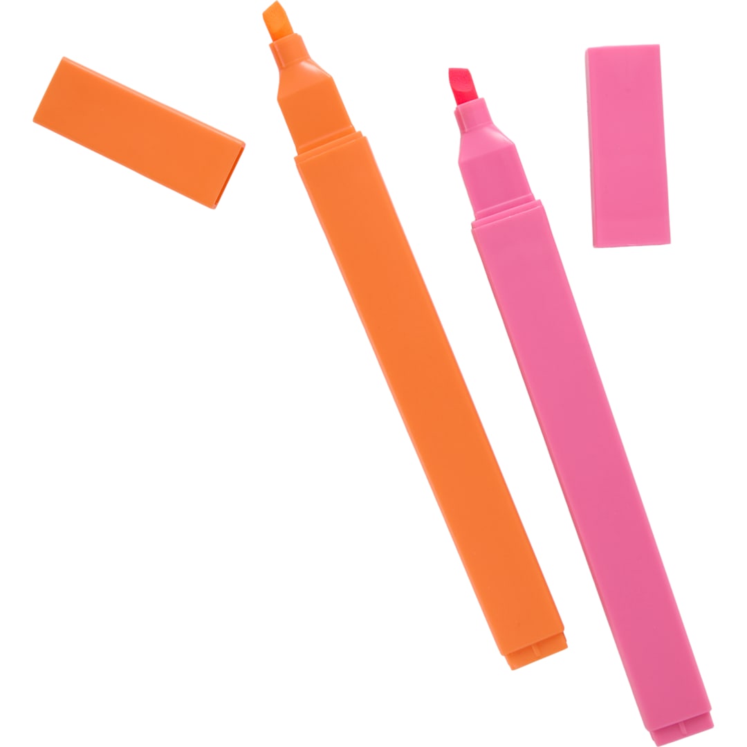 4-Piece Square Recycled Highlighter Set - SM-5328 Natural