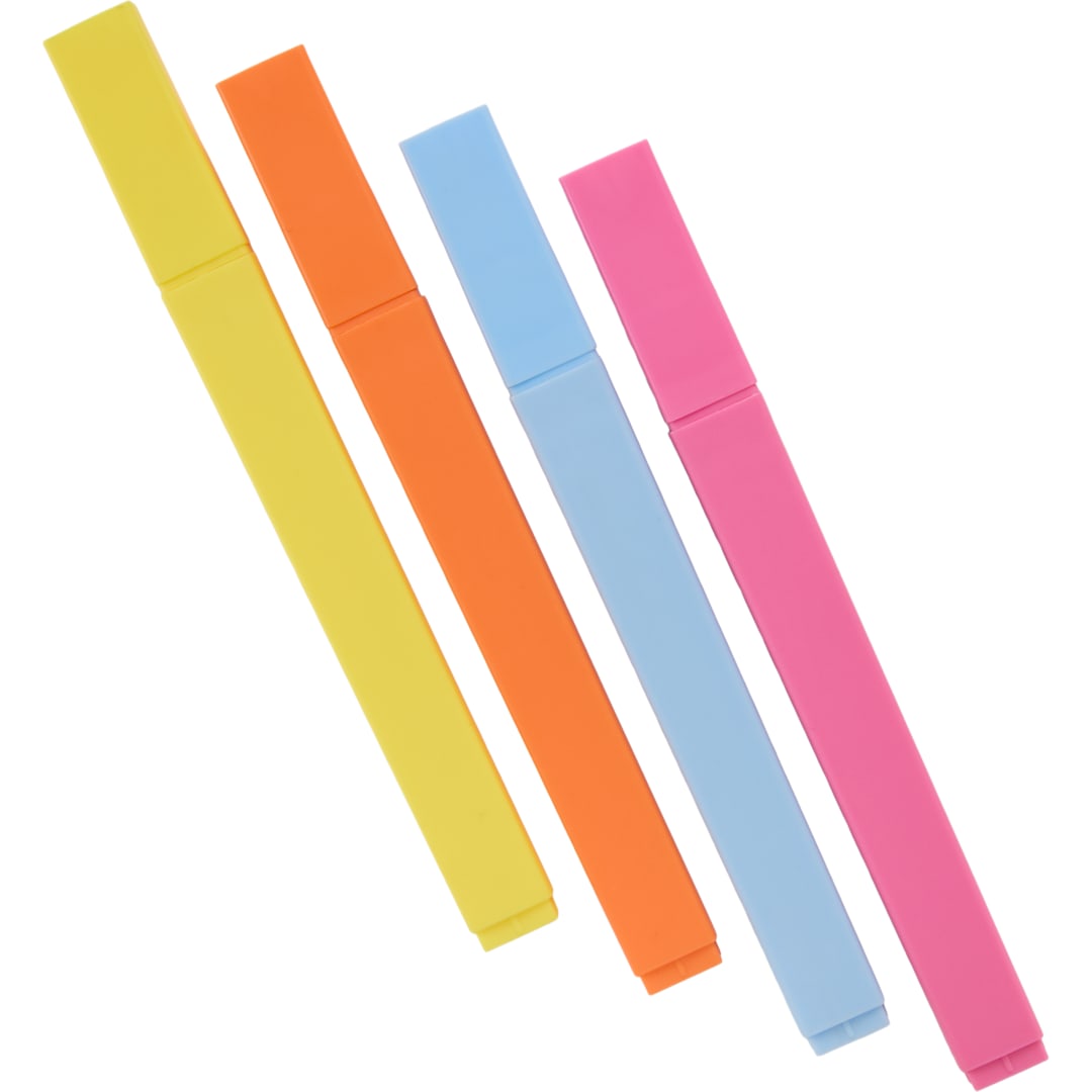 4-Piece Square Recycled Highlighter Set - SM-5328 Natural