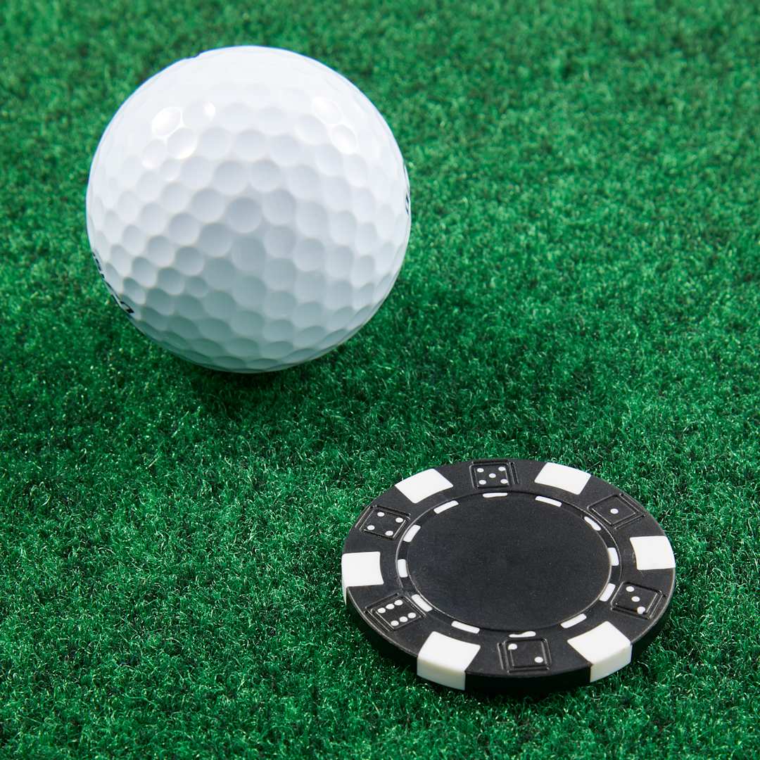 Recycled Poker Chip Ball Marker - SM-8905 Black