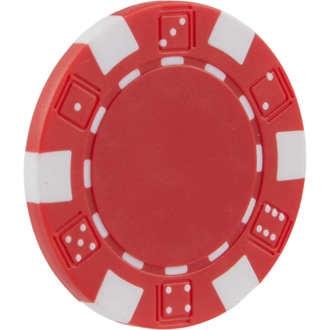 Recycled Poker Chip Ball Marker - SM-8905 Red