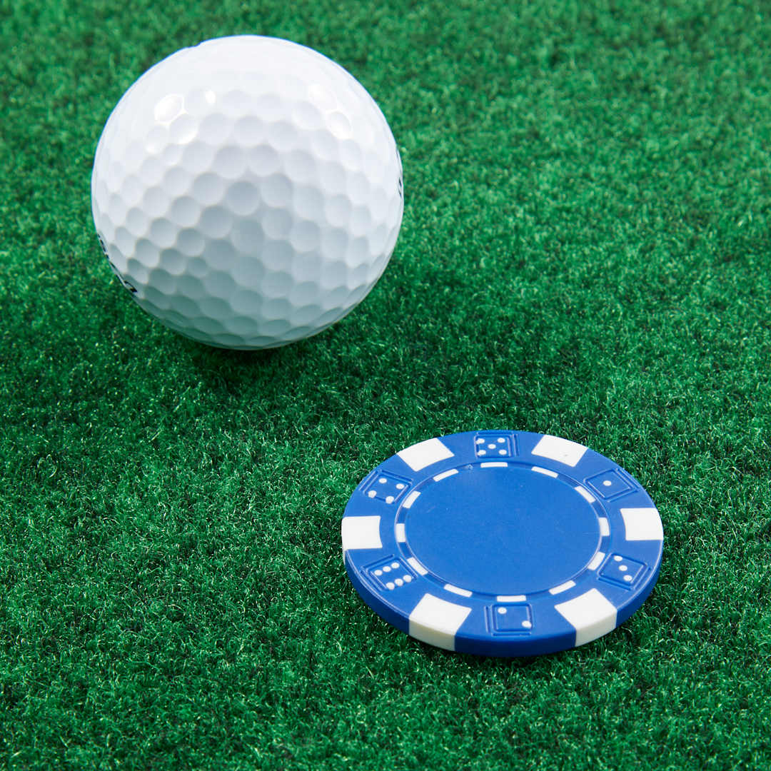 Recycled Poker Chip Ball Marker - SM-8905 Blue