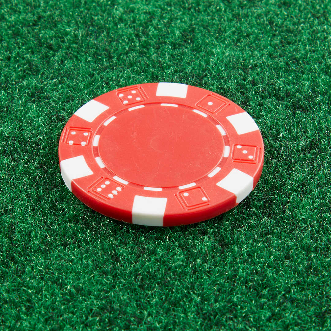 Recycled Poker Chip Ball Marker - SM-8905 Red