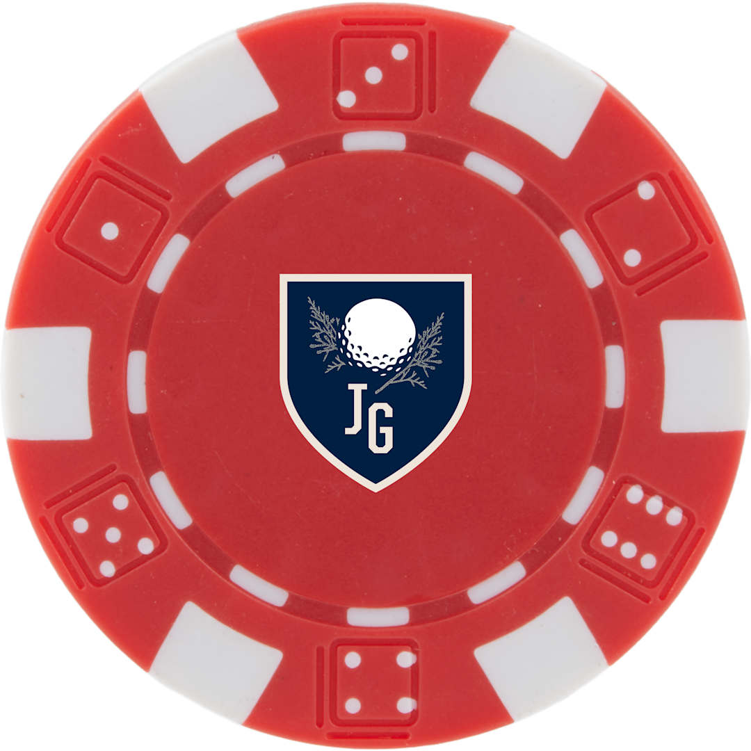 Recycled Poker Chip Ball Marker - SM-8905 Red