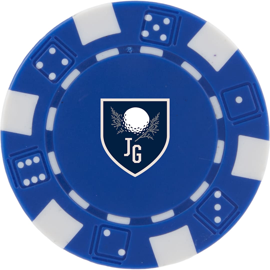 Recycled Poker Chip Ball Marker - SM-8905 Blue