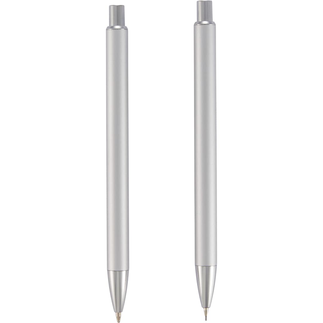 June Recycled Pen and Pencil Set - 1066-74 Silver