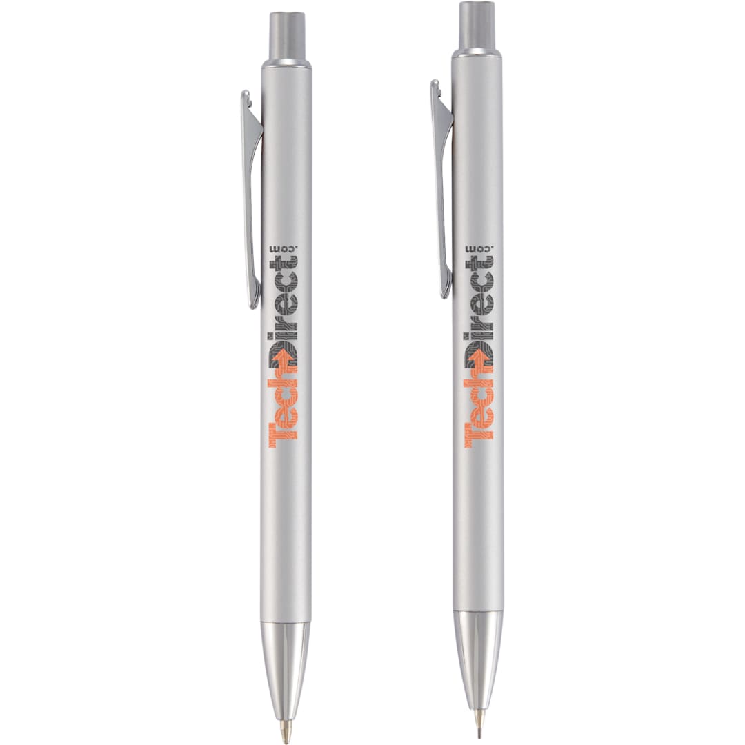 June Recycled Pen and Pencil Set - 1066-74 Silver