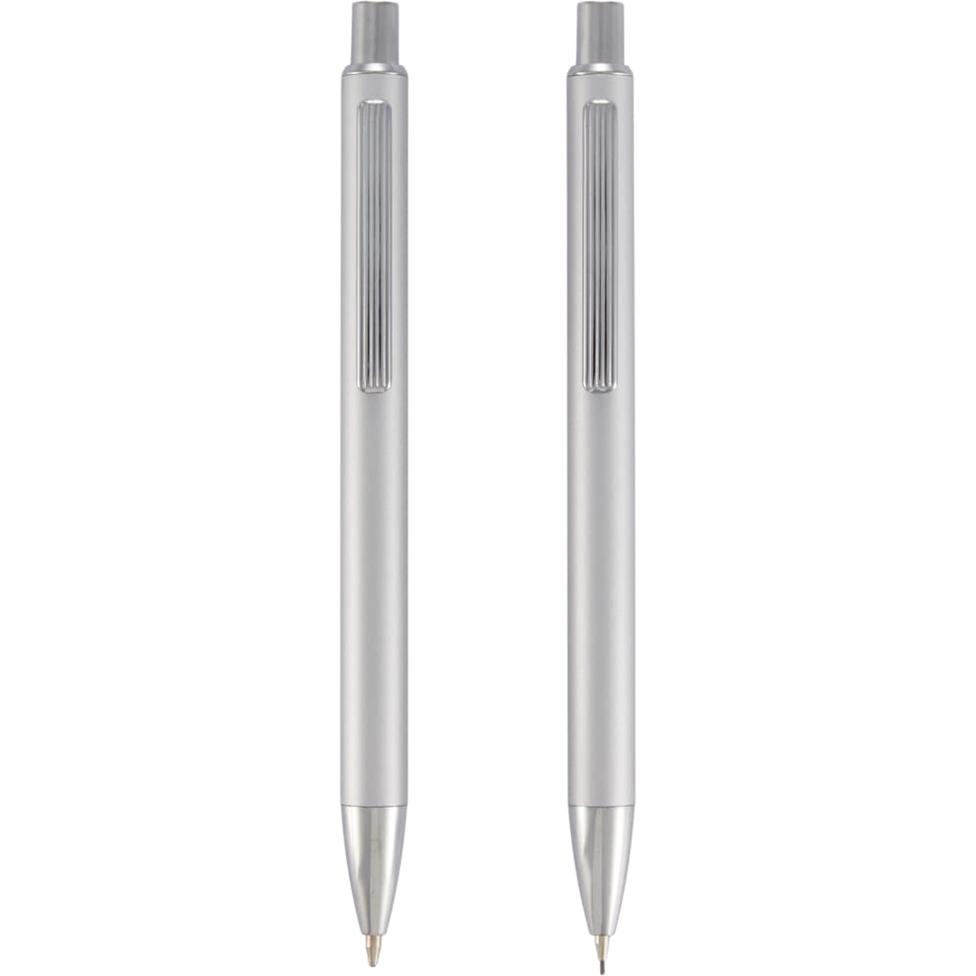 June Recycled Pen and Pencil Set - 1066-74 Silver