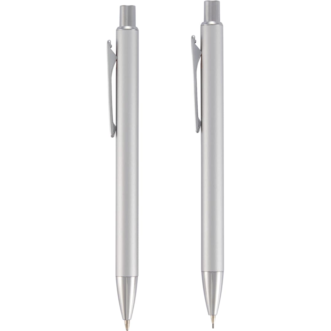 June Recycled Pen and Pencil Set - 1066-74 Silver