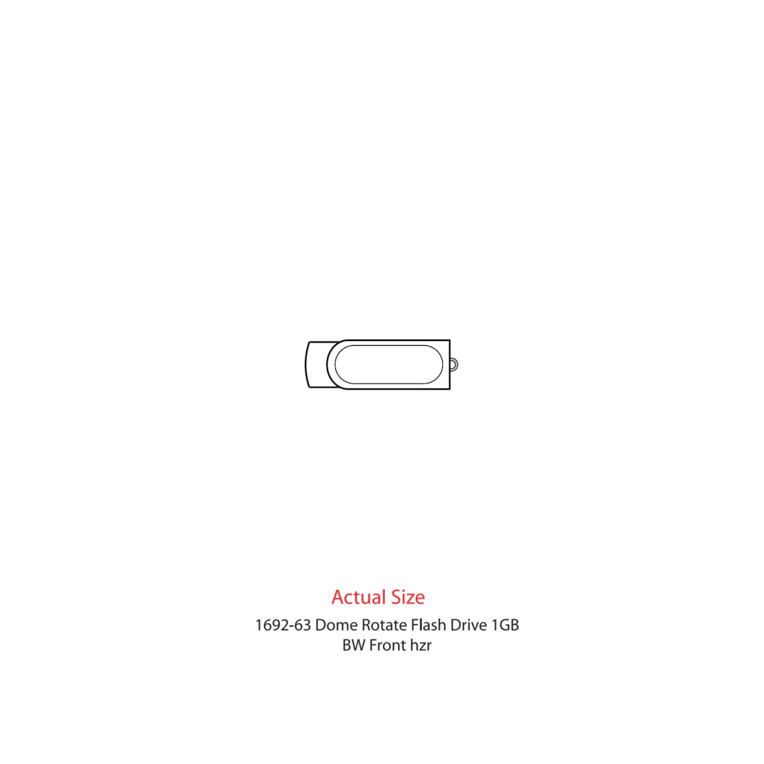 Domeable Rotate Flash Drive 1GB - 1692-63 Purple