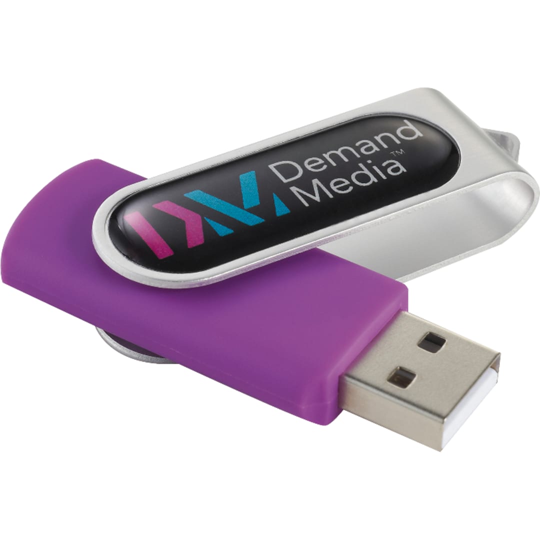 Domeable Rotate Flash Drive 1GB - 1692-63 Purple