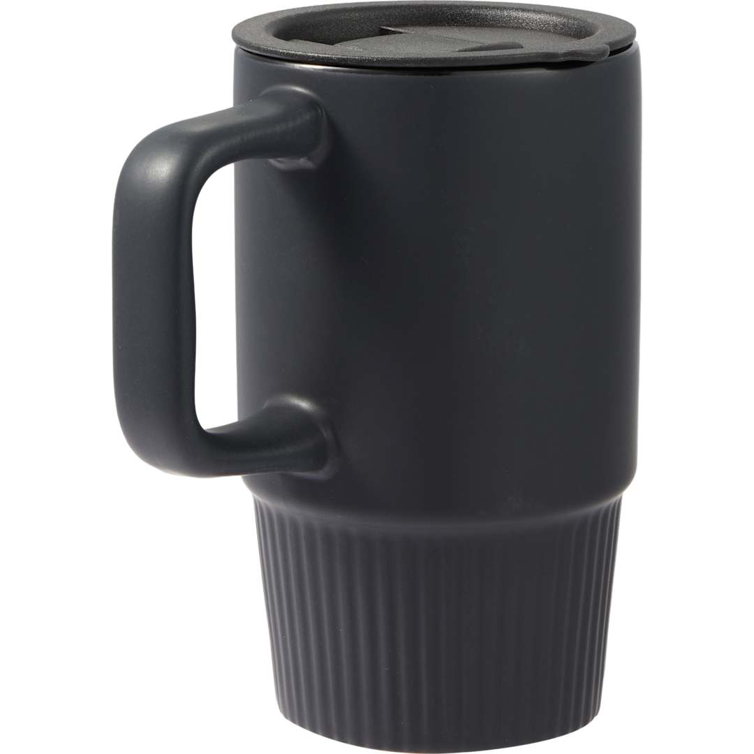 Camden 13oz Ceramic Mug w/ Lid - 1600-74 Black