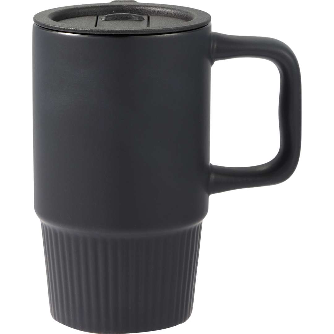 Camden 13oz Ceramic Mug w/ Lid - 1600-74 Black
