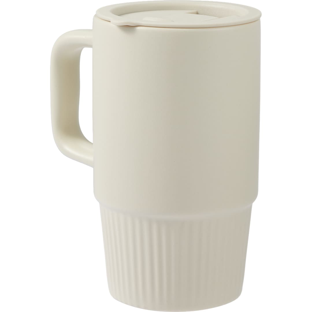Camden 13oz Ceramic Mug w/ Lid - 1600-74 Tan