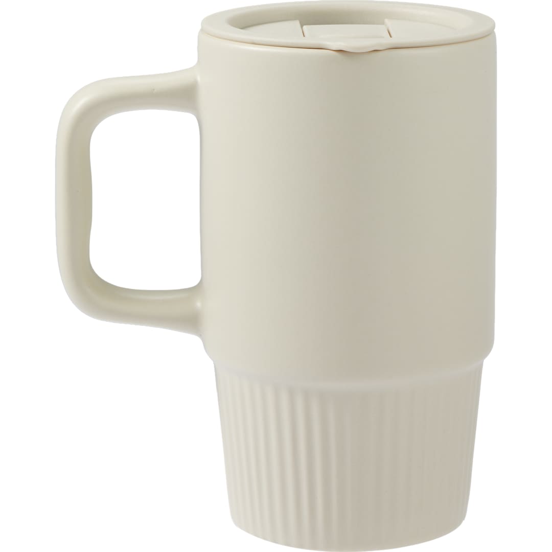 Camden 13oz Ceramic Mug w/ Lid - 1600-74 Tan