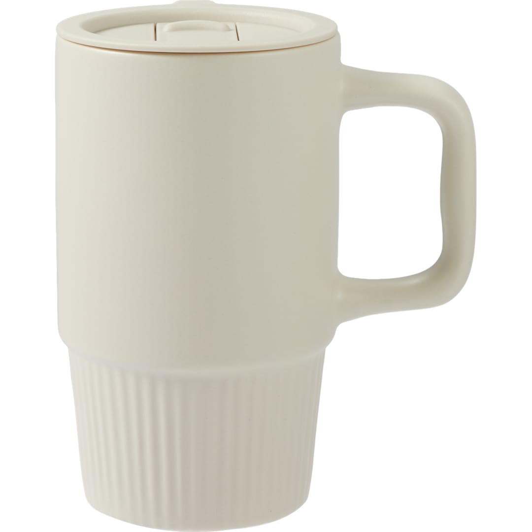Camden 13oz Ceramic Mug w/ Lid - 1600-74 Tan