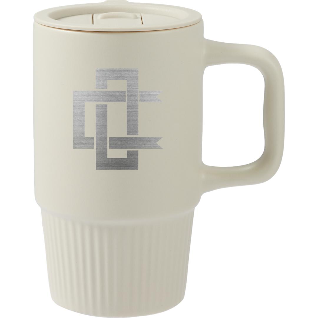 Camden 13oz Ceramic Mug w/ Lid - 1600-74 Tan