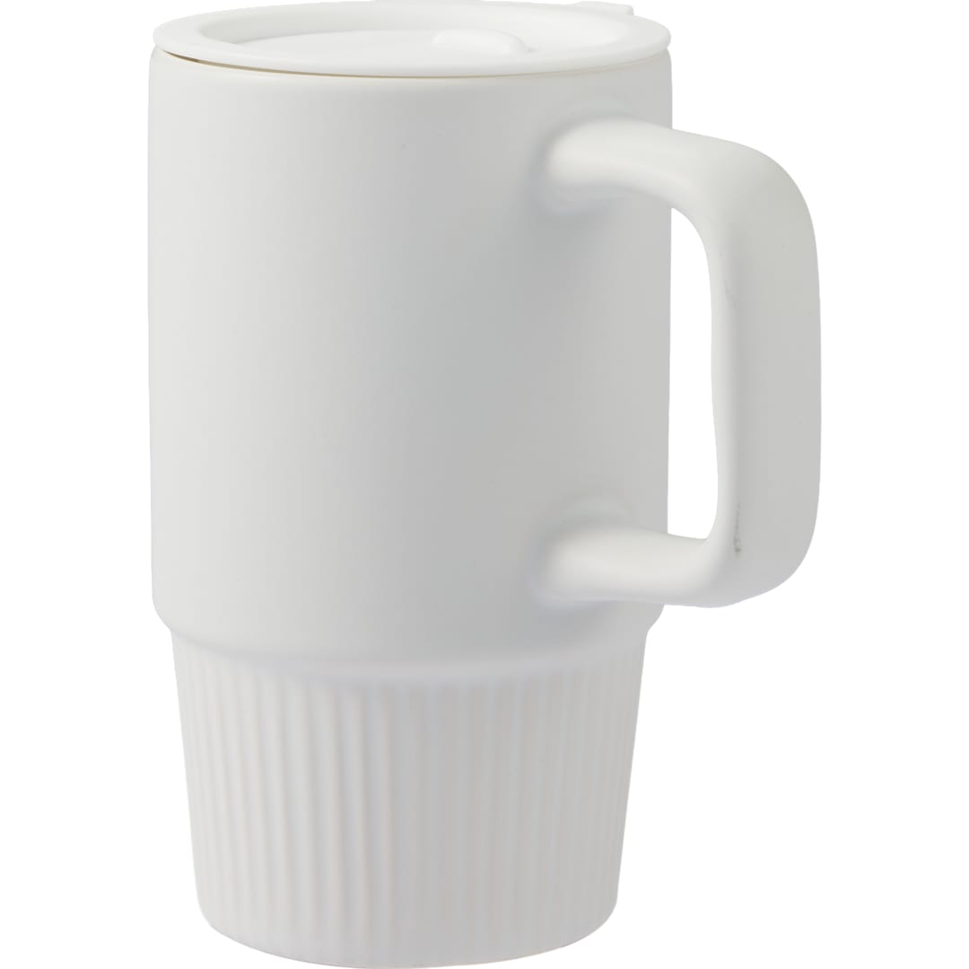 Camden 13oz Ceramic Mug w/ Lid - 1600-74 White