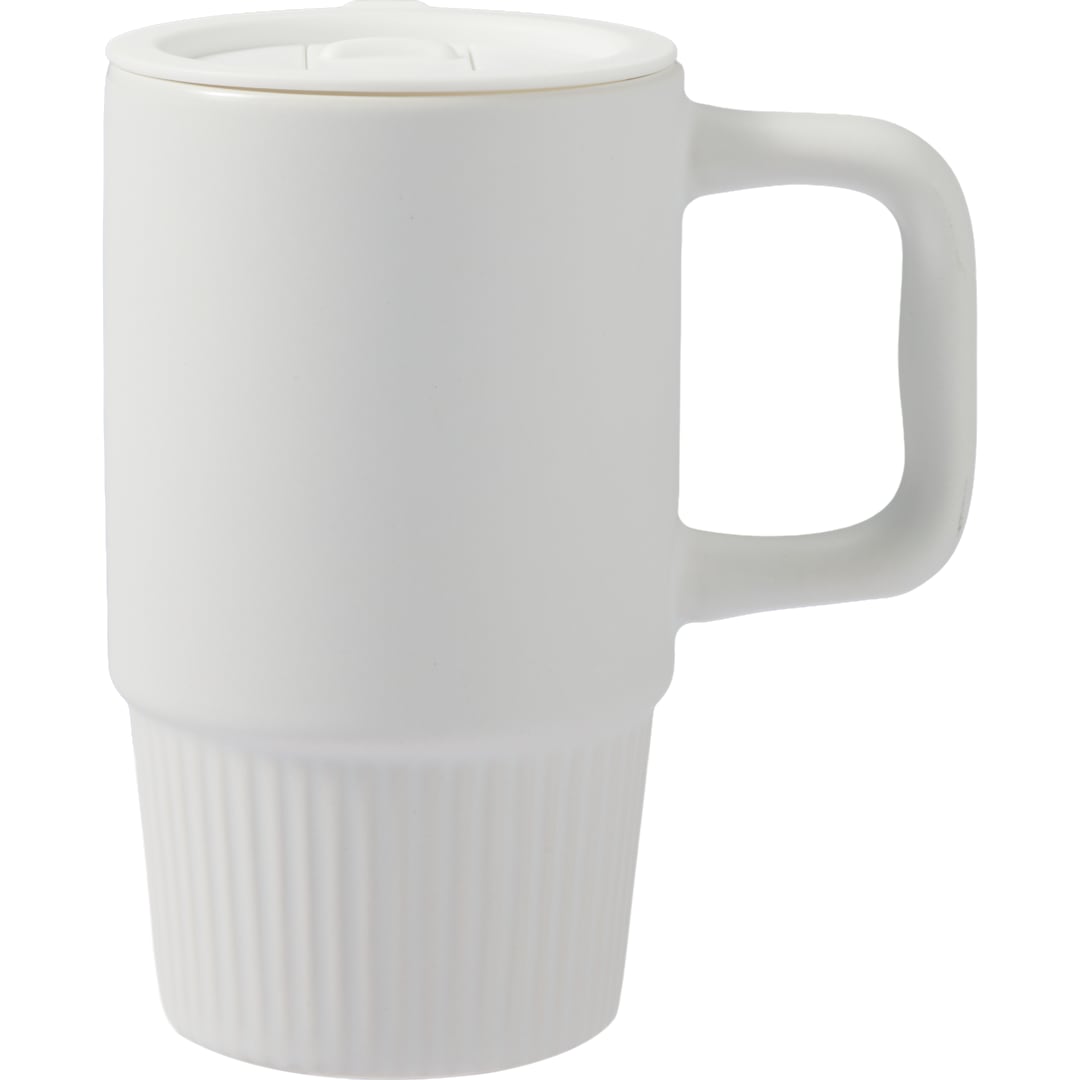 Camden 13oz Ceramic Mug w/ Lid - 1600-74 White