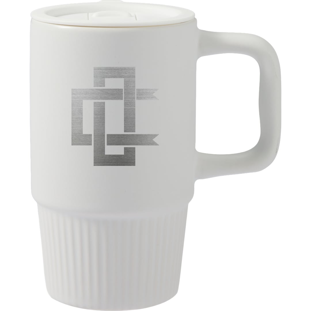 Camden 13oz Ceramic Mug w/ Lid - 1600-74 White