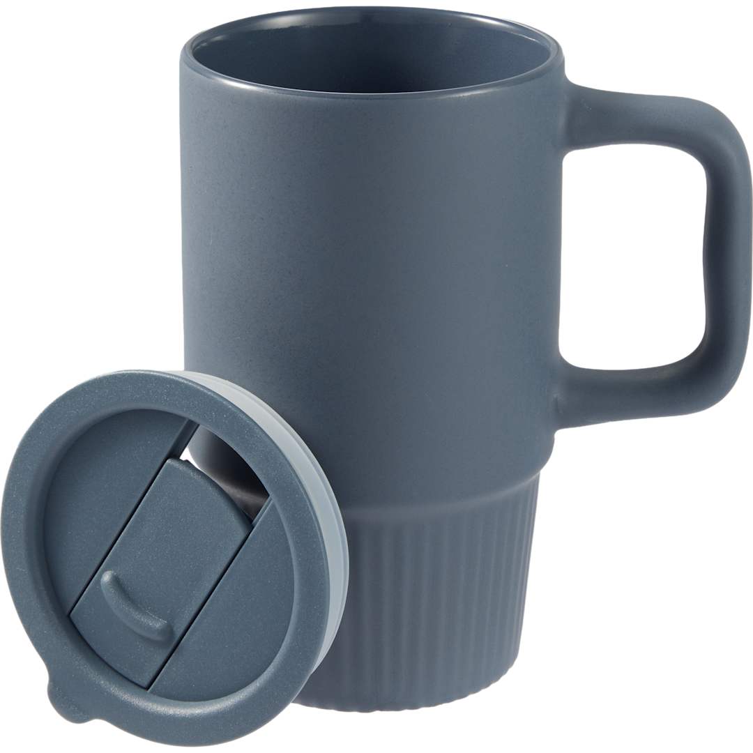 Camden 13oz Ceramic Mug w/ Lid - 1600-74 Blue