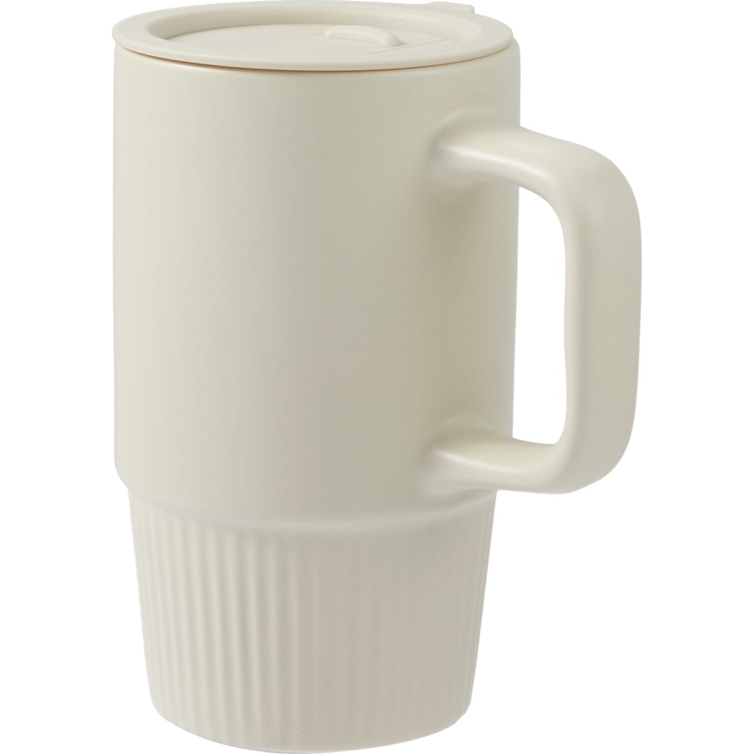Camden 13oz Ceramic Mug w/ Lid - 1600-74 Tan