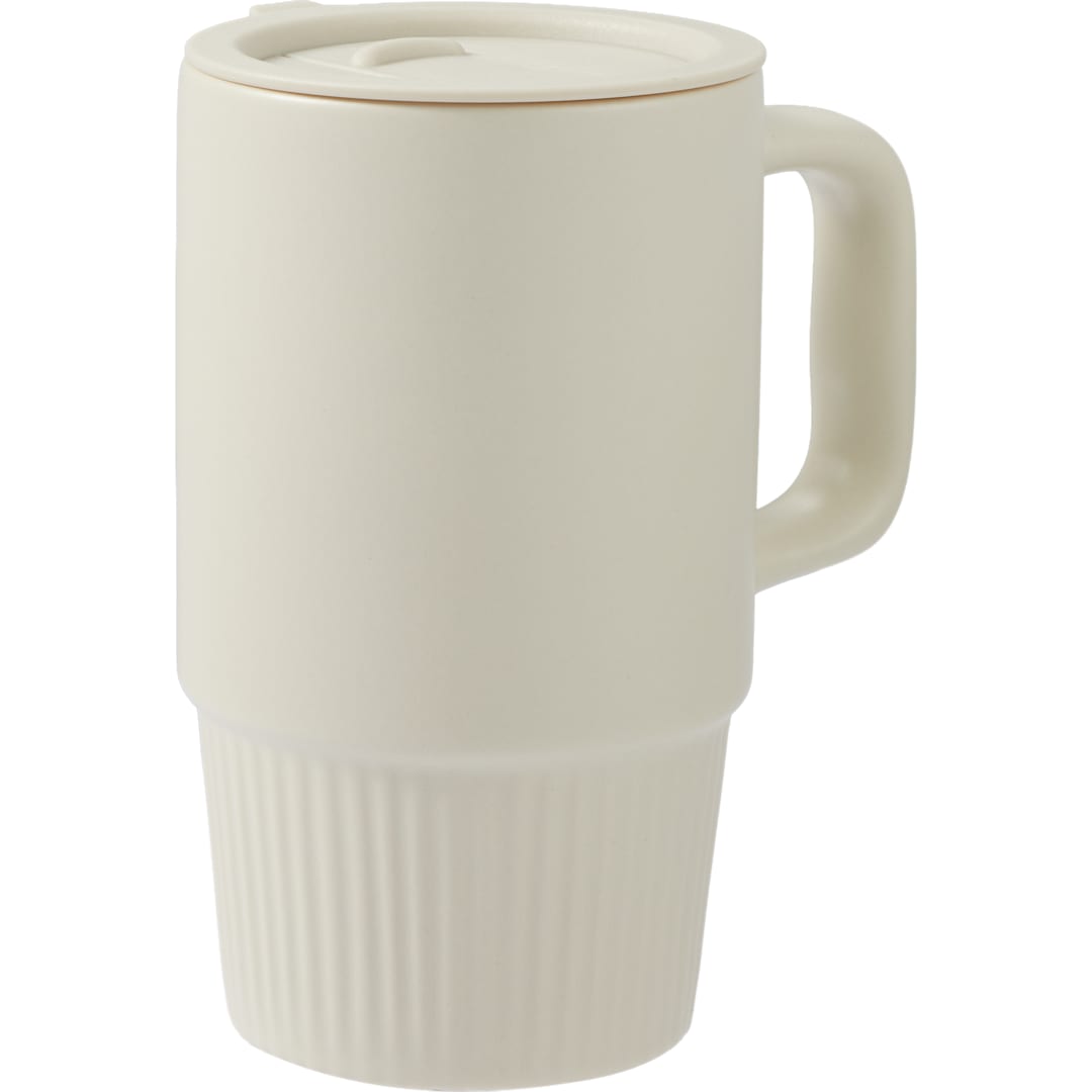 Camden 13oz Ceramic Mug w/ Lid - 1600-74 Tan