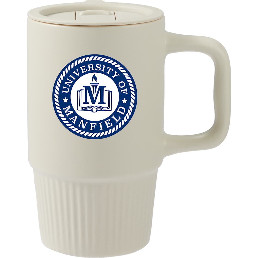 Camden 13oz Ceramic Mug w/ Lid - 1600-74 Tan