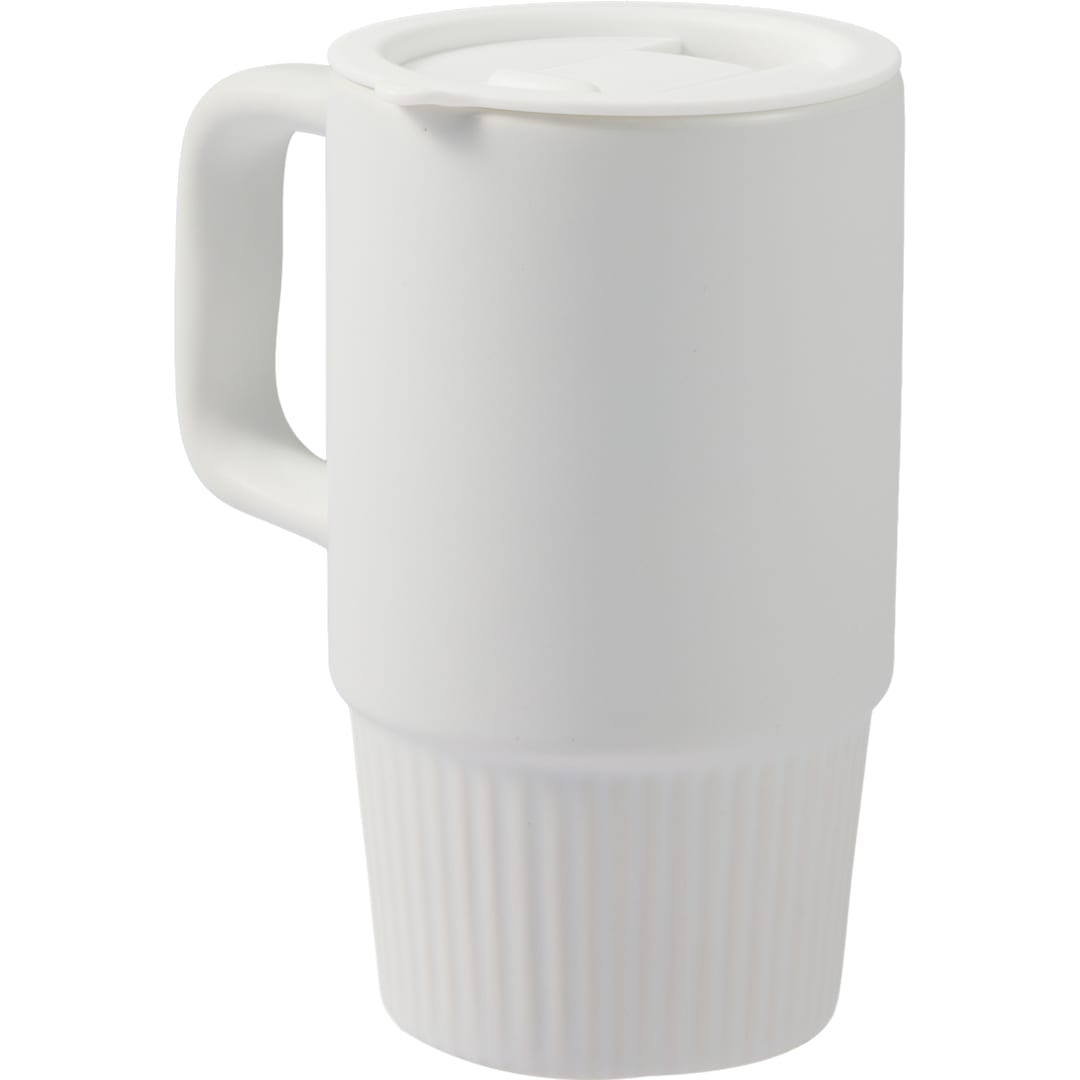 Camden 13oz Ceramic Mug w/ Lid - 1600-74 White