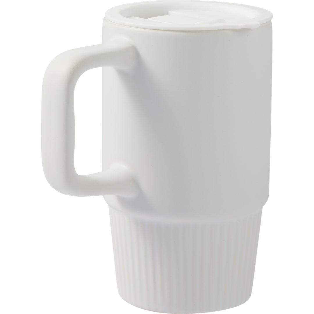 Camden 13oz Ceramic Mug w/ Lid - 1600-74 White