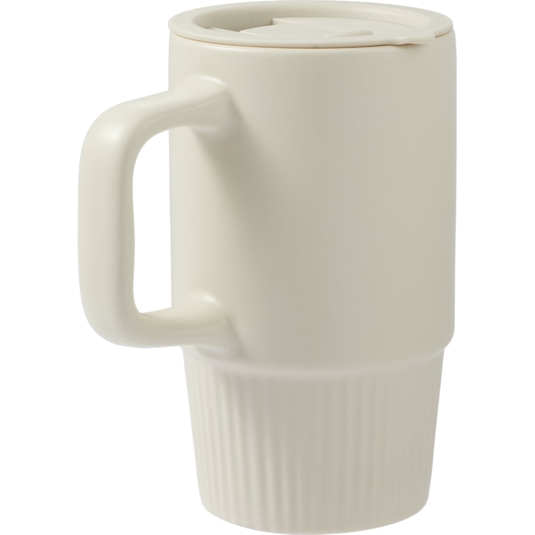 Camden 13oz Ceramic Mug w/ Lid - 1600-74 Tan