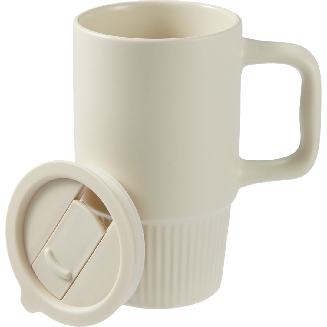 Camden 13oz Ceramic Mug w/ Lid - 1600-74 Tan