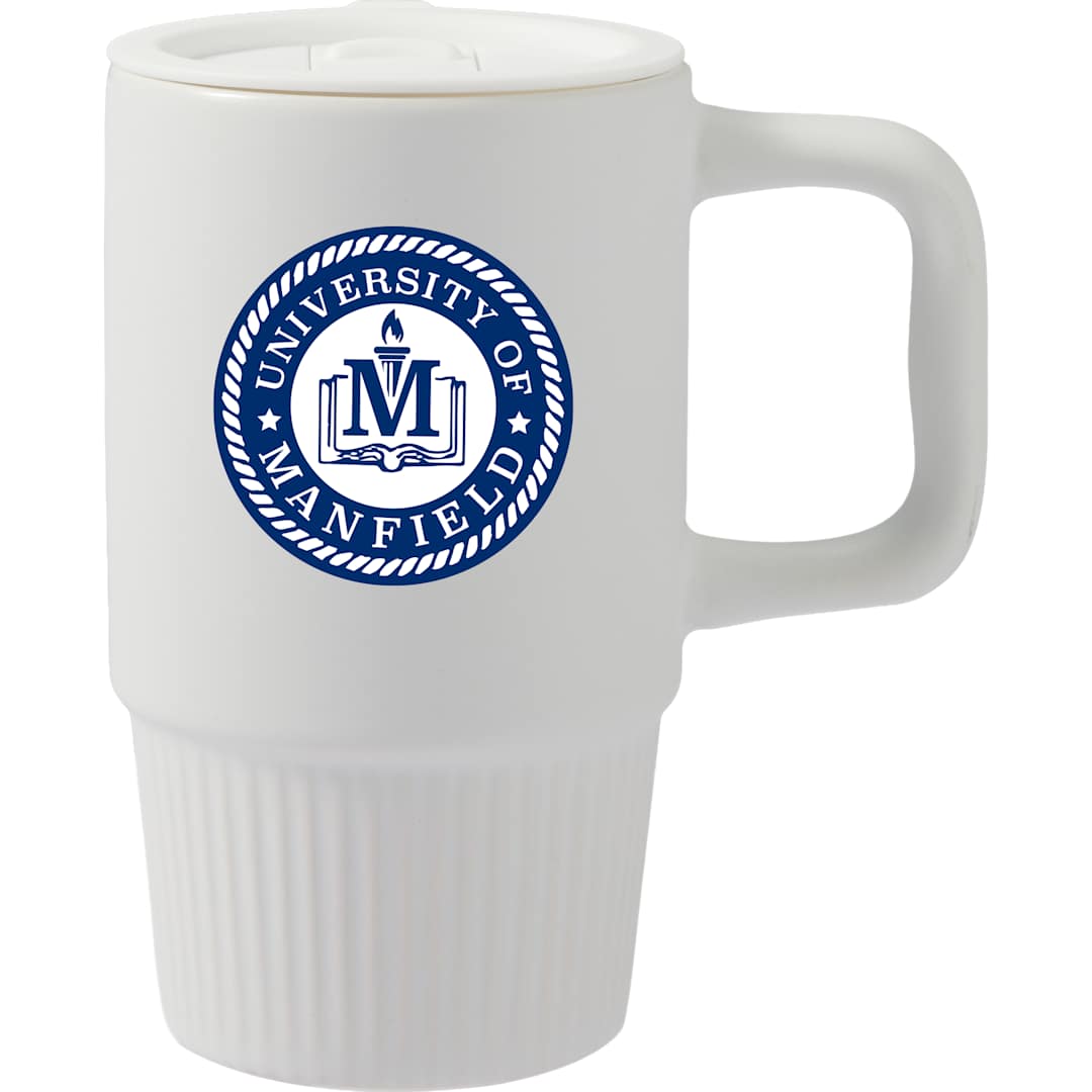 Camden 13oz Ceramic Mug w/ Lid - 1600-74 White