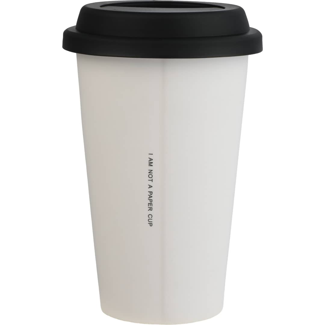 I'm Not a Paper Cup 10oz Ceramic Tumbler w/ Lid - 1600-78 White
